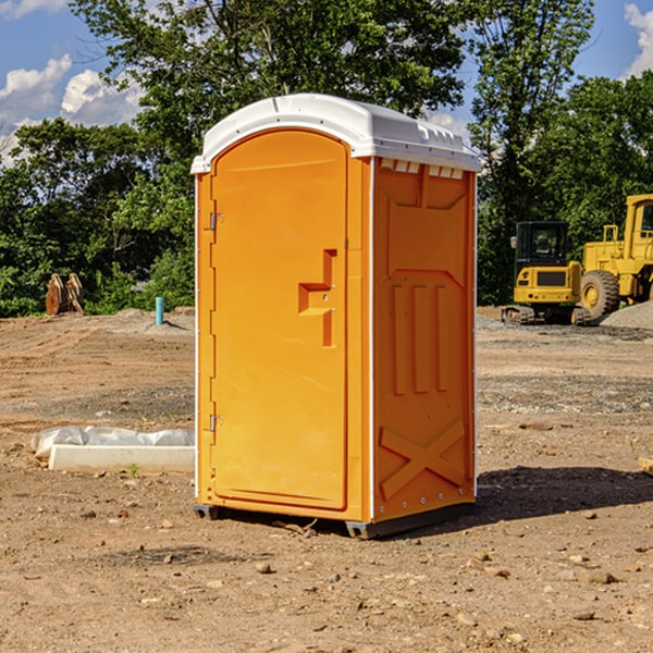 can i customize the exterior of the portable restrooms with my event logo or branding in Friendsville